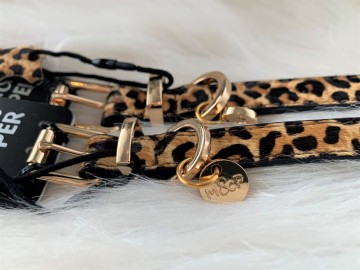 Milk and Pepper Leopard Halsband Details