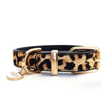 Milk and Pepper Leopard Halsband
