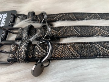 Milk and Pepper Python Naturel Halsband Gesp