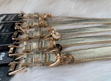 Milk and Pepper Python Gold Halsband Set