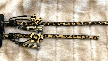 Milk and Pepper Ocelot Leopard Halsband Leder
