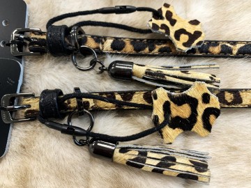 Milk and Pepper Ocelot Leopard Halsband Vacht Leer