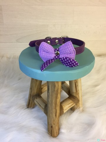 Halsband Knitted Purple 1