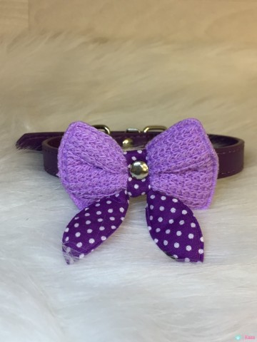 Halsband Knitted Purple 2