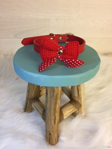 Halsband Knitted Red 1