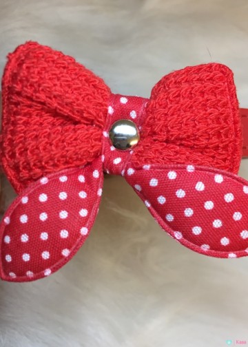 Halsband Knitted Red 4