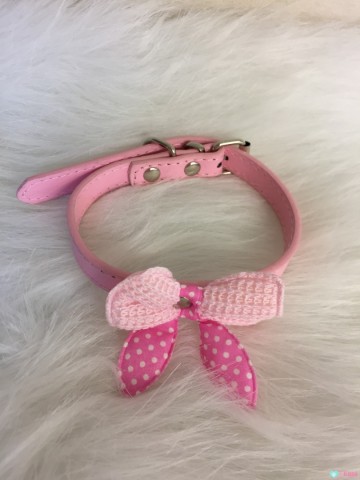 Halsband Knitted Pink 3