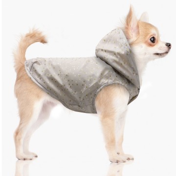 Regenjas Adele Grey Golden Dots Hond