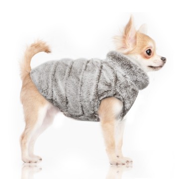 Milk & Pepper Hondenjas Misha Reversible Grijs Imitatiebont