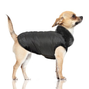 Milk & Pepper Hondenjas Karla Reversible Zwart Gewatteerd Polyester