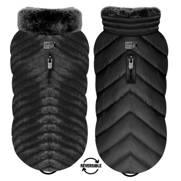 Milk & Pepper Hondenjas Karla Fur Black Reversible