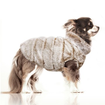 Milk & Pepper Hondenjas Vadim Reversible Beige Imitatiebont