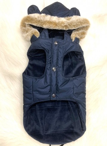 Milk & Pepper Hondenjas Kasper Puff Jacket Marine Knopen