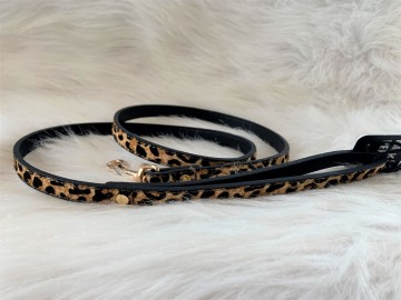 Milk & Pepper Leopard Leren Riem