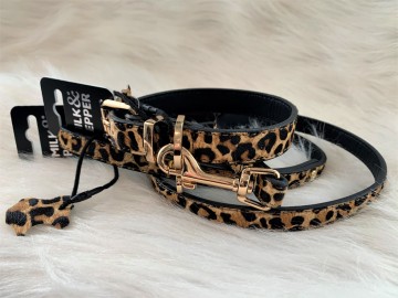 Milk and Pepper Leopard Leren Looplijn