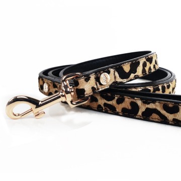 Milk and Pepper Leopard Leren Riem