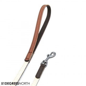 51DN Hondenriem Milano Herringbone Beige Details0