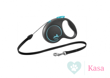 Rollijn Flexi Black Design Cord Blauw