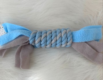 Flostouw Spoel met Fleece Blauw