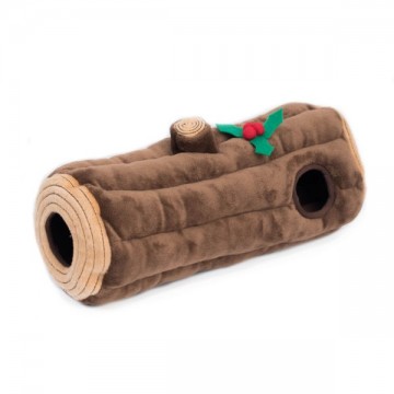 ZippyPaws Holiday Zippy Burrow Yule Log