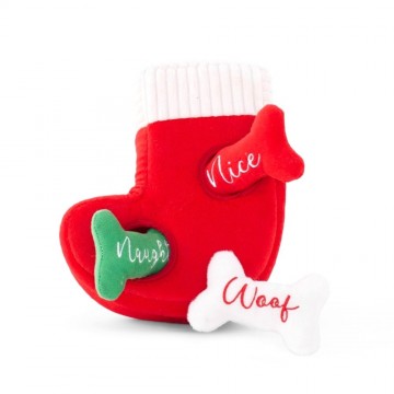 ZippyPaws Holiday Zippy Burrow Naughty or Nice Stocking