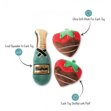 Set Champagne Strawberry Squeaker