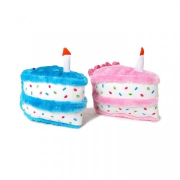ZippyPaws Birthday Cake Blue & Pink
