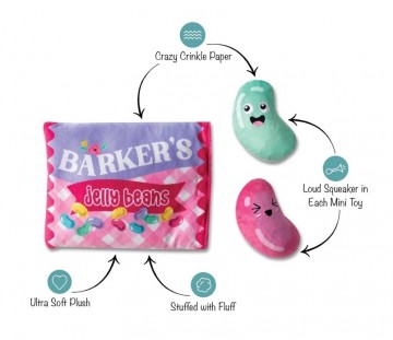 Burrow Barkers Jelly Beans Crinkle Squeaker