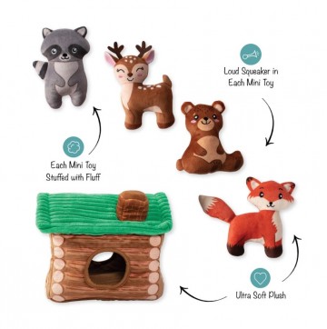 On Cabin Time Burrow PetShop by Fringe Studio Inhoud Toys