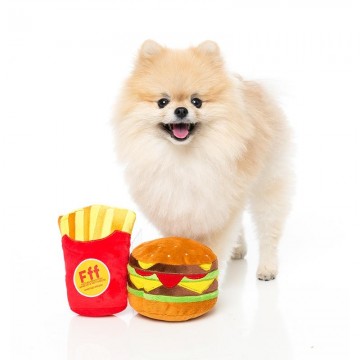 FuzzYard Hamburger Dog Toys