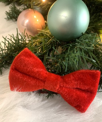 Trixie Xmas Vlinderdas Velvet Rood