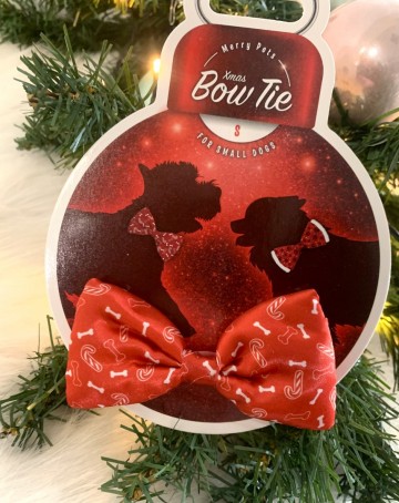 Xmas Bow Tie Candy Bones Gift Card