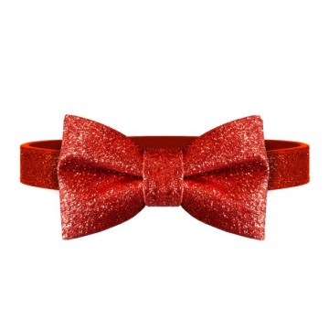 Milk & Pepper Bow Tie Stardust Red Collar
