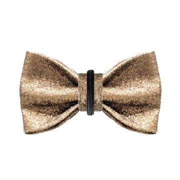 Milk & Pepper Bow Tie Stardust Gold Back