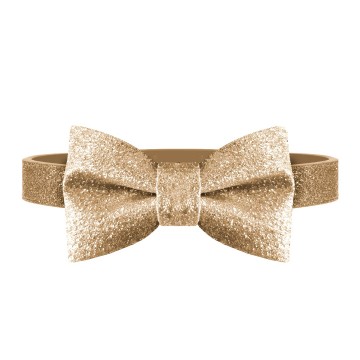 Milk & Pepper Bow Tie Stardust Gold Collar