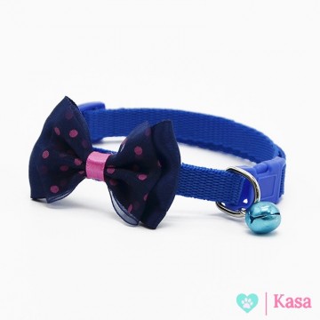 Halsband Puppy Dots Dark Blue