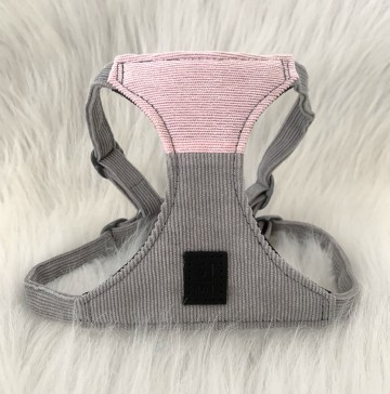 51DN Hondentuig Milano Corduroy Grey & Pink