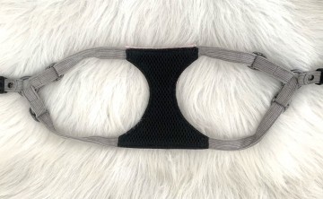 51DN Hondentuig Milano Corduroy Grey & Pink Binnenkant