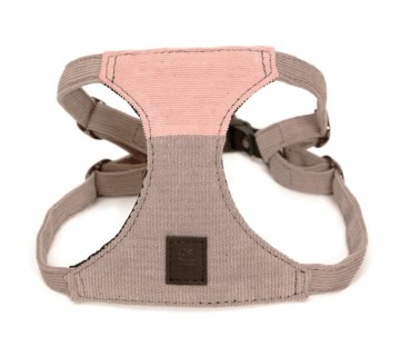 51DN Hondentuig Milano Corduroy Grey & Pink