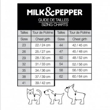 Milk & Pepper Hondentuig Kurt Black Maat