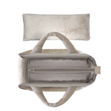 Milk & Pepper Hondentas Capsule Gold Binnenkant Bovenaanzicht