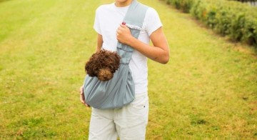 4LazyLegs Draagzak Pocket Basic Grey Dog Carrier