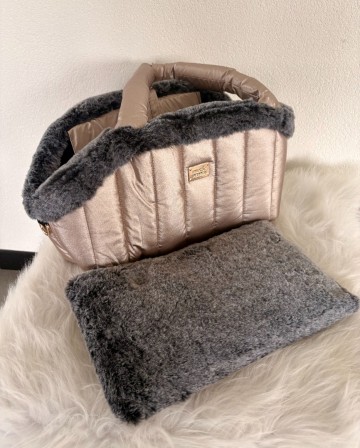 Milk & Pepper Hondentas Nanouk Rose Uitneembaar Kussen