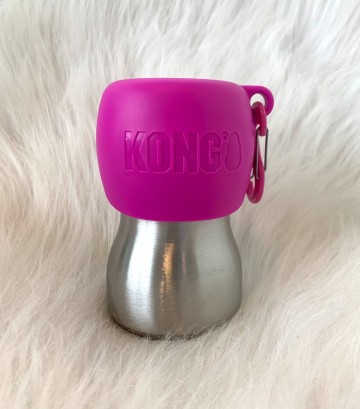 KONG H2O Waterfles RVS Roze 280ml