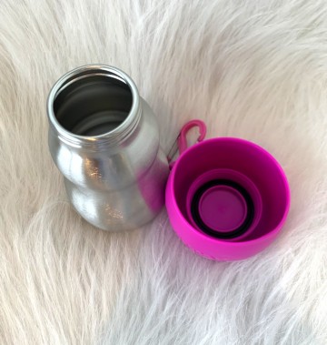 KONG H2O Waterfles RVS Roze Drinkbak