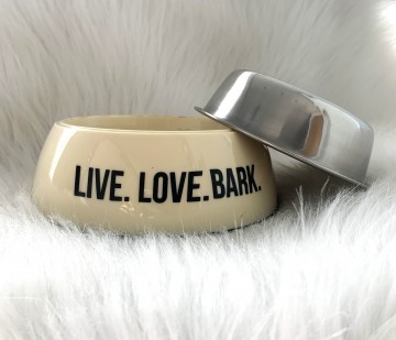 51DN Dinner Bowl Single Live Love Bark RVS 350ml