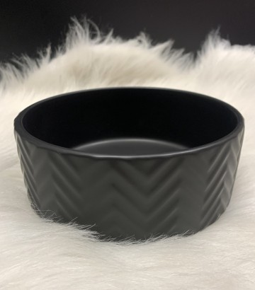 Trixie Voer-Drinkbak Wave Keramiek Donkergrijs