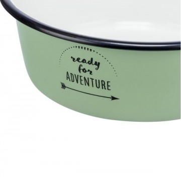 Trixie Voer-Drinkbak Emaille RVS Tekst Adventure